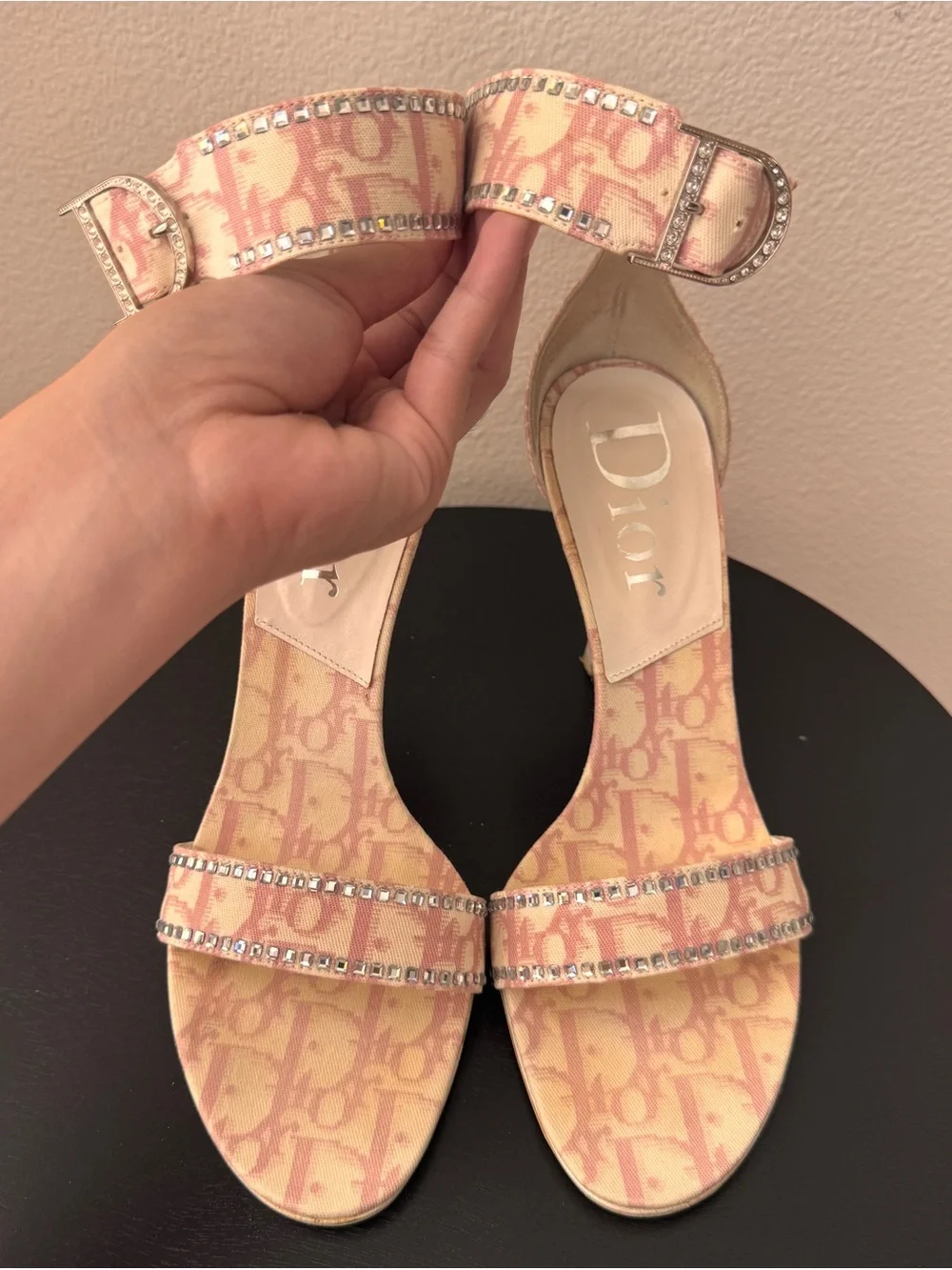 Authentic DIOR MONOGRAM GIRLY HEELS 38
